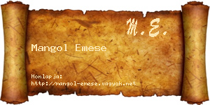 Mangol Emese névjegykártya