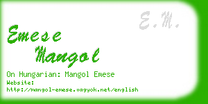 emese mangol business card